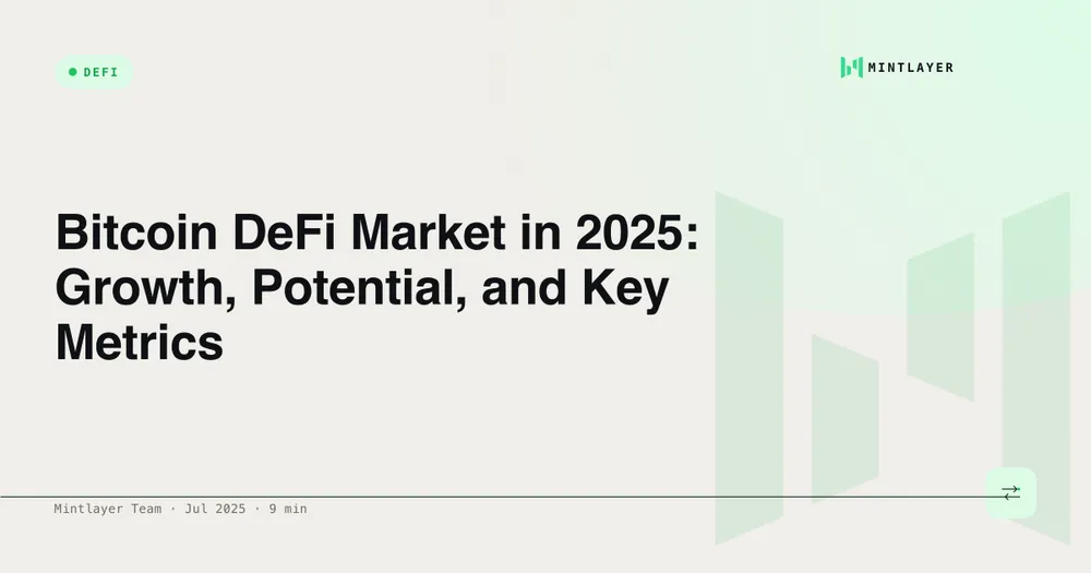 Bitcoin DeFi Market in 2025: Growth, Potential, and Key Metrics