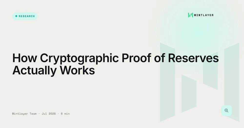 How Cryptographic Proof of Reserves Actually Works
