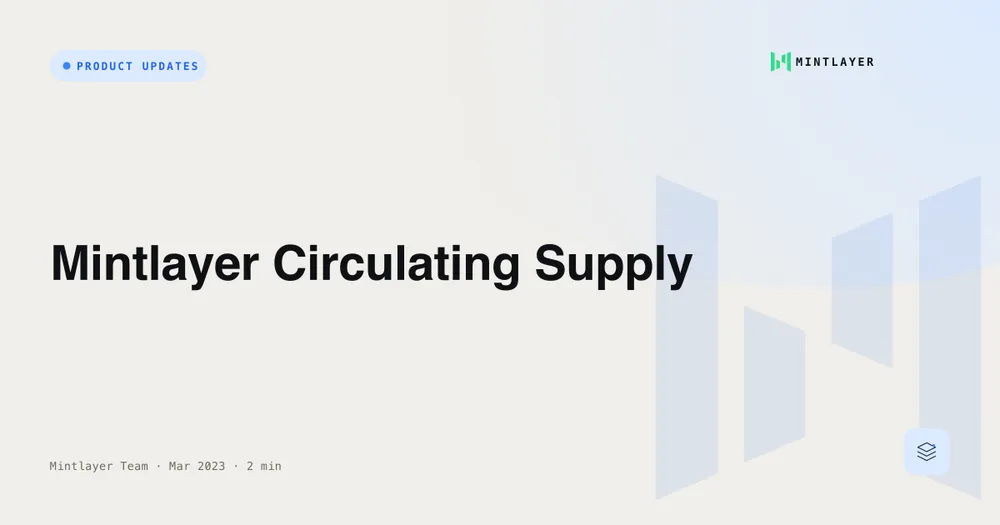 Mintlayer Circulating Supply