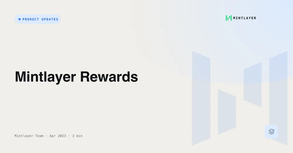 Mintlayer Rewards