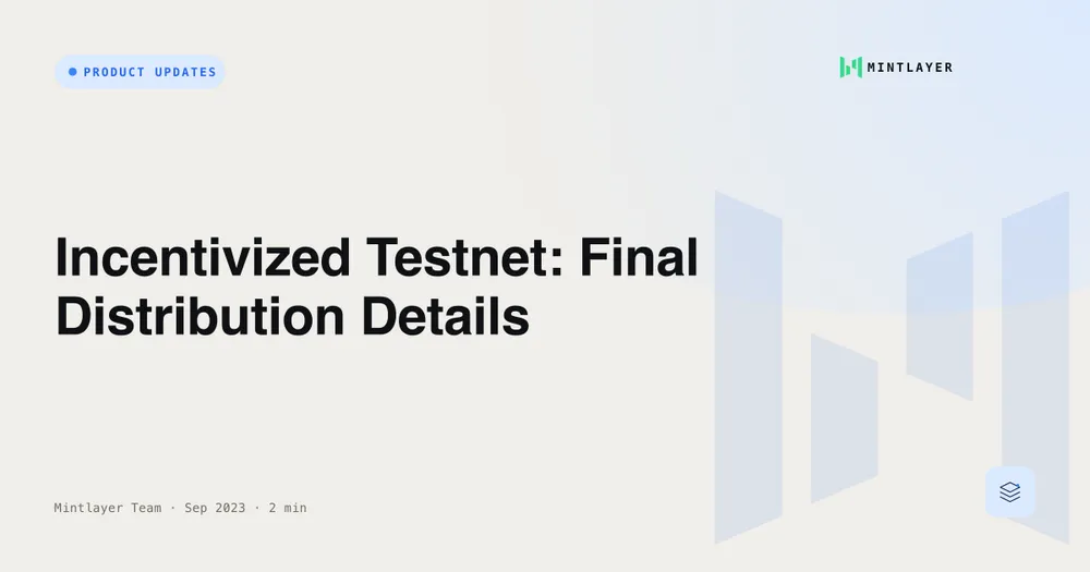 Incentivized Testnet: Final Distribution Details