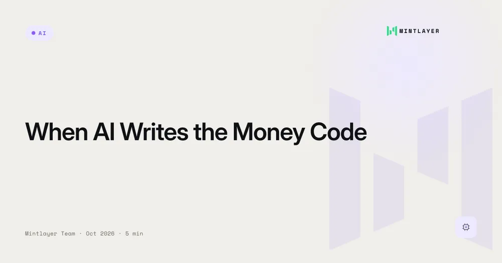 When AI Writes the Money Code
