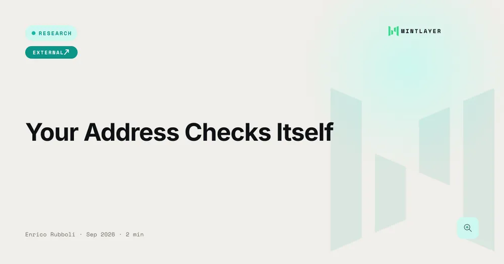 Your Address Checks Itself