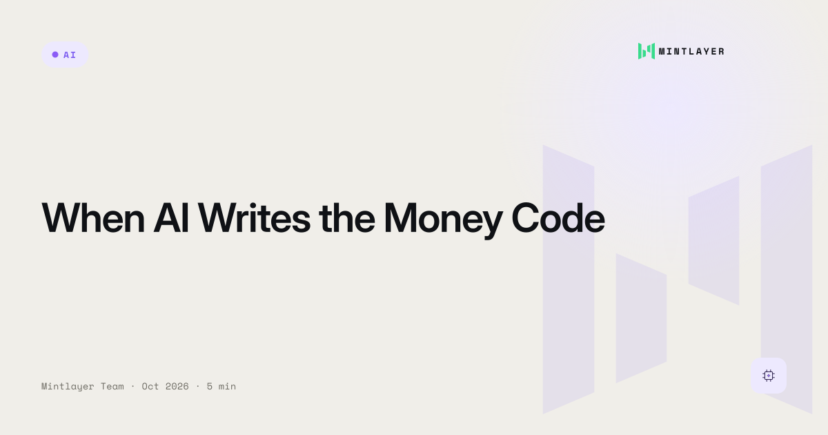When AI Writes the Money Code
